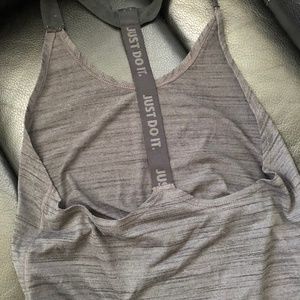 Nike Dri Fit Elastika Tank Jet Black Grey Gray XS NWOT!